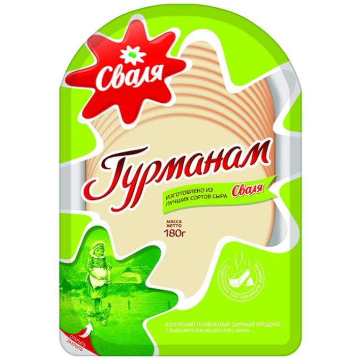 Сыр плавленый Сваля гурманам копченый 180 г