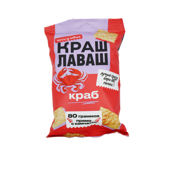 ЧИПСЫ ИЗ ЛАВАША КРАШ ЛАВАШ КРАБ 80ГР