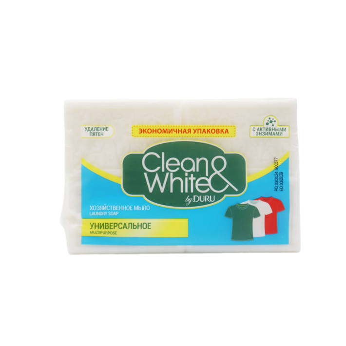 МЫЛО ХОЗЯЙСТВЕННОЕ DURU CLEAN/WHITE УНИВЕРСАЛЬНОЕ 4*120ГР