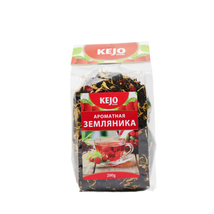 КEJOFOODS ЧАЙ АРОМАТНАЯ ЗЕМЛЯНИКА 200ГР М\У