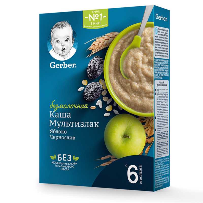 Каша Gerber детская мультизлаковая яблоко-чернослив 180 г