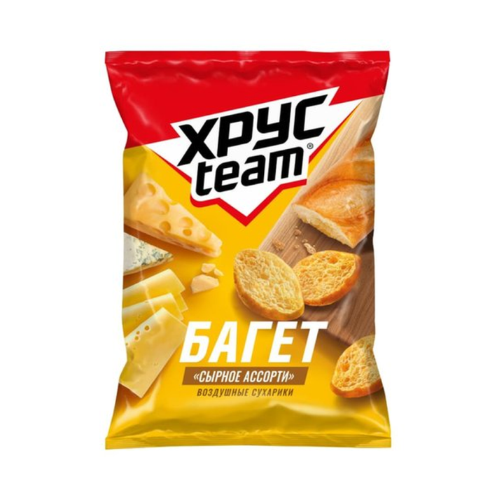 Сухарики Хрусteam baget сырное ассорти 60 г
