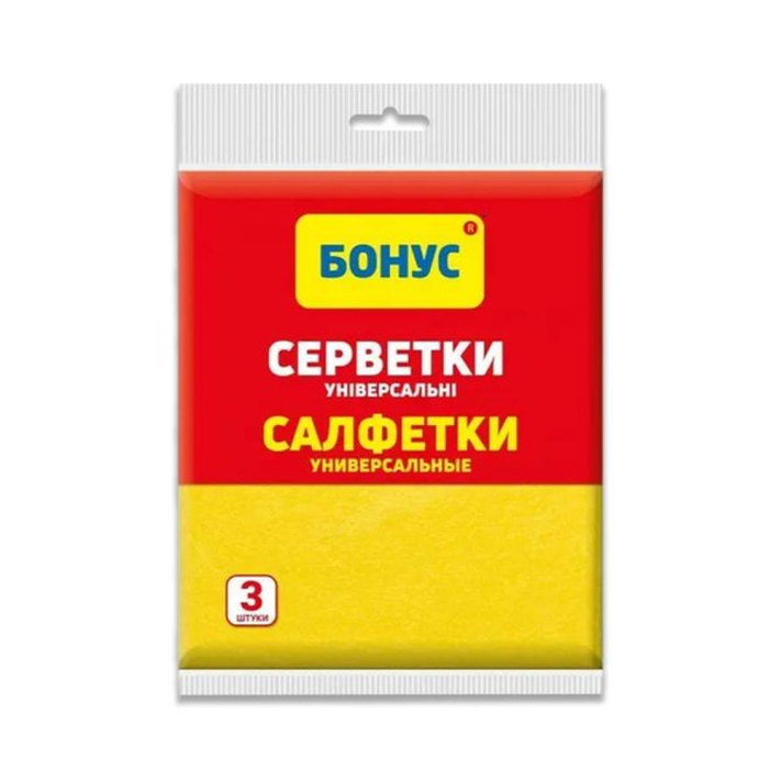 Салфетка бонус вискоза 3 шт