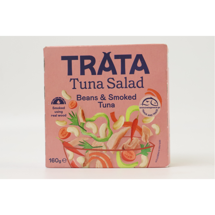 САЛАТ TRATA С ФАСОЛЬЮ И КОПЧЕНЫМ ТУНЦОМ 160ГР