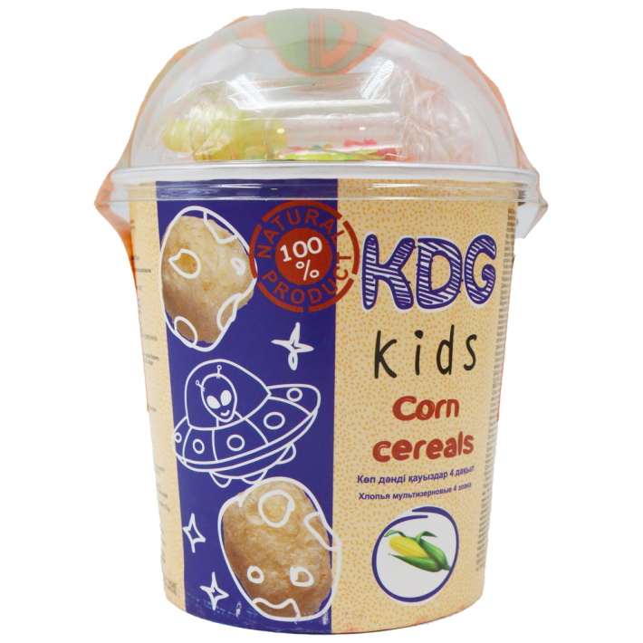 ХЛОПЬЯ МУЛЬТИЗЕРНОВЫЕ 4 ЗЛАКА CORN CEREALS 40ГР + ИГРУШКА