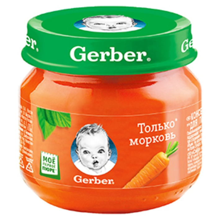 Пюре Gerber с Морковью, 80 г