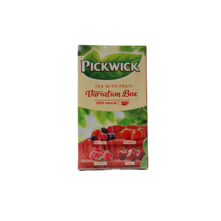 ЧАЙ ЧЕРНЫЙ АССОРТИ МАЛИНА ВИШНЯ КЛУБНИКА ЯГОДЫ PICKWICK 30ГР
