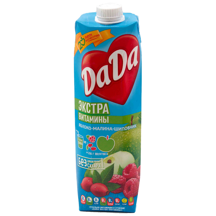 Сок Da-Da Day экстра-витаминеральное яблоко-малина-шиповник 0,95 л