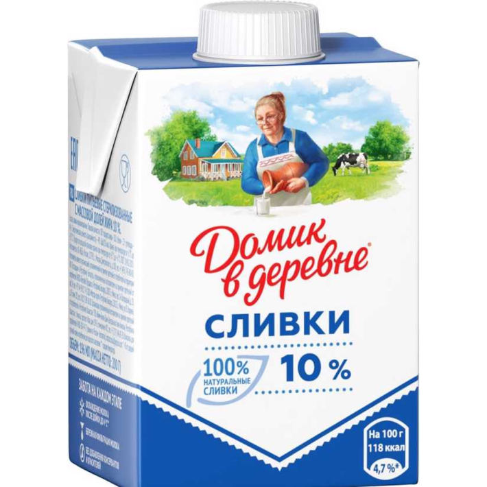 Сливки Домик в деревне 10% 200 мл