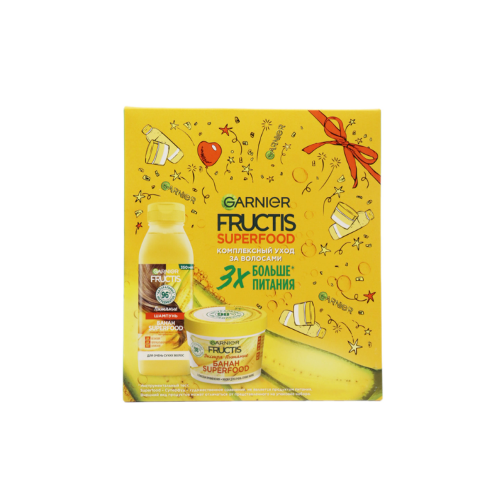 НАБОР FRUCTIS SUPERFOOD ШАМПУНЬ 350МЛ+МАСКА Д/ВОЛОС 390МЛ