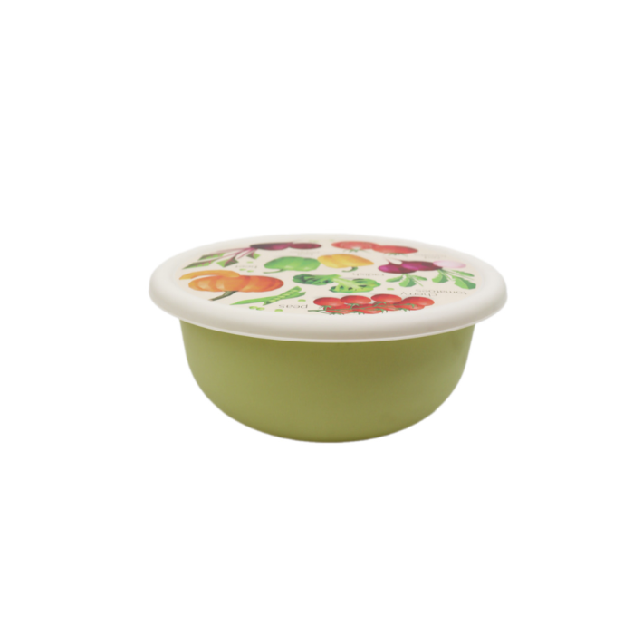 МИСКА IDILAND 2,1Л С КРЫШКОЙ С ДЕКОРОМ САЛАТОВЫЙ