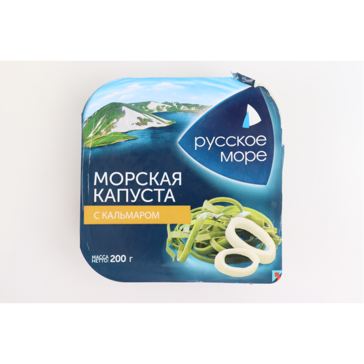 КАПУСТА МОРСКАЯ РУССКОЕ МОРЕ С КУС КАЛЬМАРА 200ГР