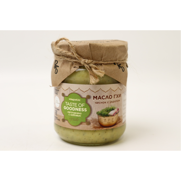 ВКУС БЛАГОСТИ МАСЛО ТОПЛЕННОЕ ГХИ ЧЕСНОК С УКРОПОМ 210ГР