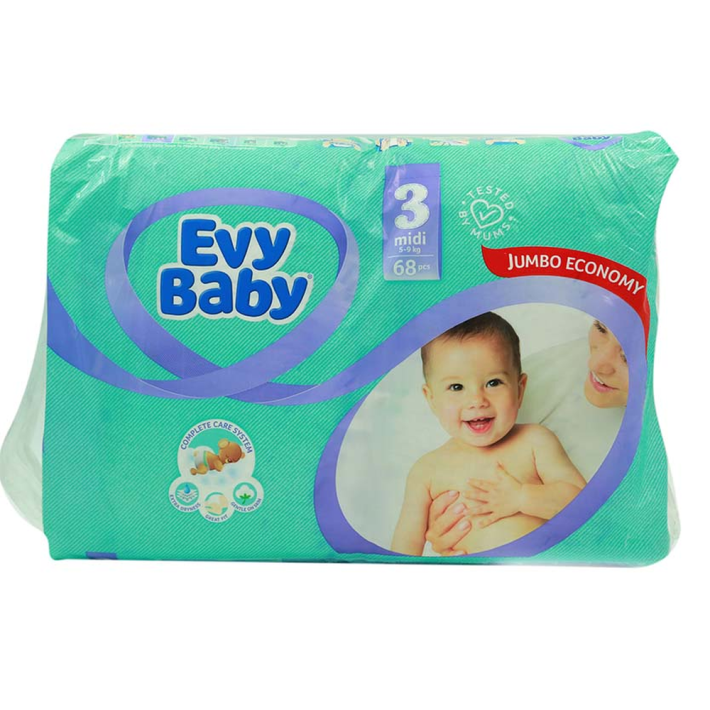 Подгузники Evy baby jumbo 3 68 шт