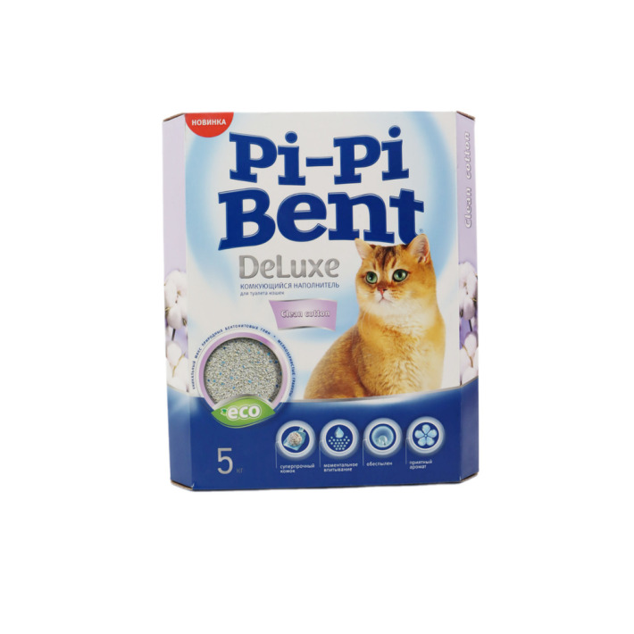 КОМКУЮЩИЙСЯ НАПОЛНИТЕЛЬ PI-PI BENT DELUXE CLEAN COTTON 5КГ П/М