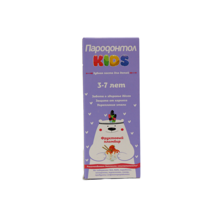Детская зубная паста Пародонтол kids 3/7 фруктовый пломбир 62 г
