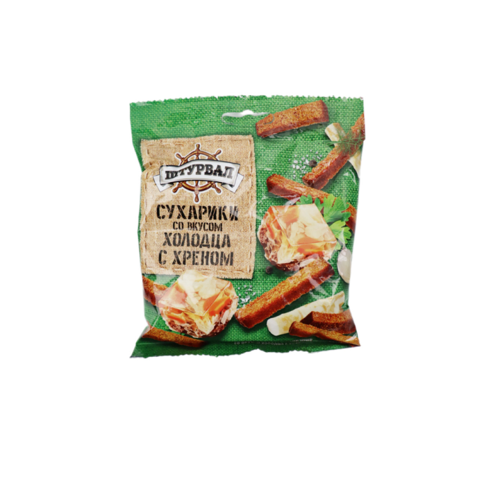 СУХАРИКИ РЖАНО-ПШЕНИЧНЫЕ ШТУРВАЛ ВКУС ХОЛОДЕЦ/ХРЕН 40ГР