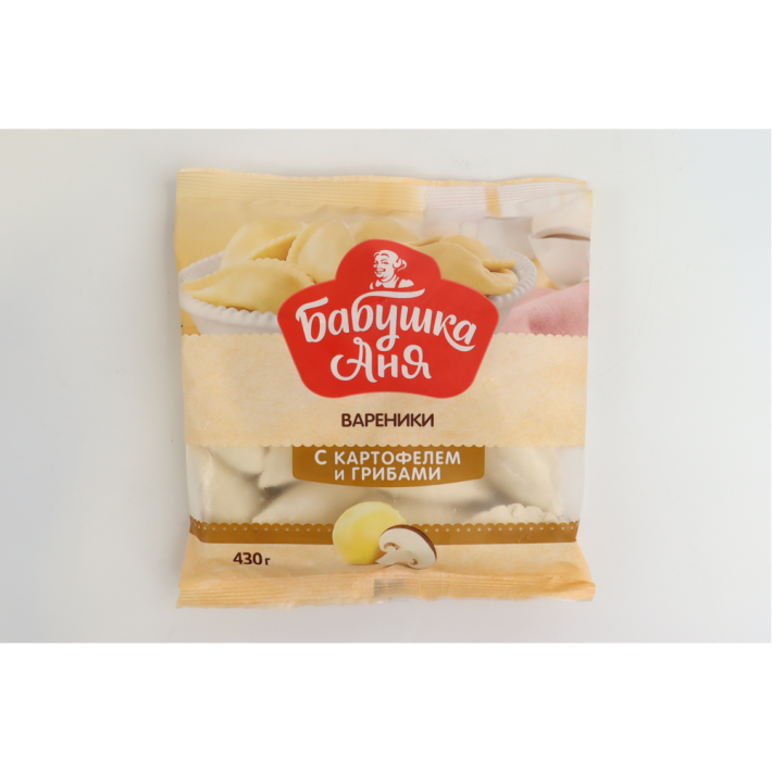 ВАРЕНИКИ С КАРТОФЕЛЕМ/ГРИБАМИ БАБУШКА АНЯ ЗАМ 430ГР
