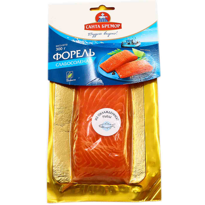 Форель Санта Бремор слабосоленая филе кусок 300 г