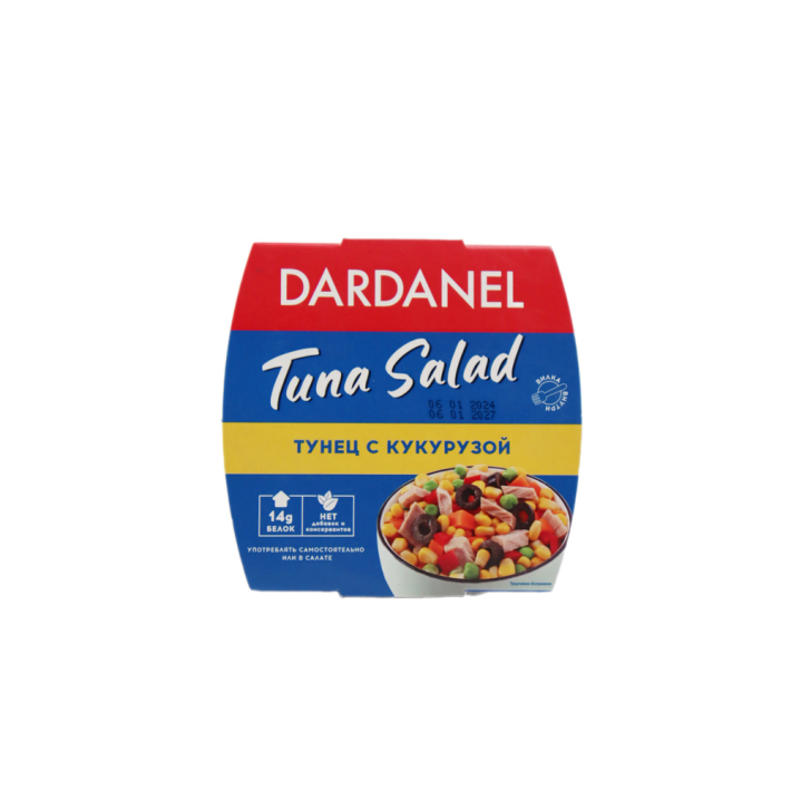 САЛАТ ИЗ ТУНЦА DARDANEL КУКУР В ПОДС МАСЛЕ 160ГР