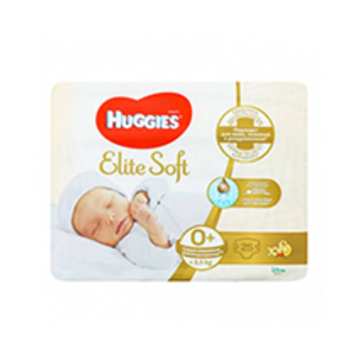 Подгузники Huggies elite soft 0+ convy 25 шт