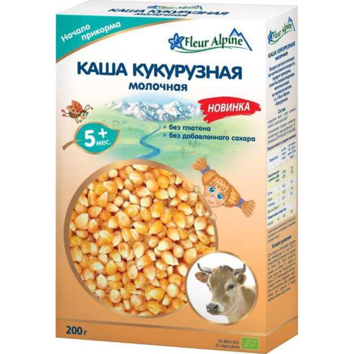КАША ФЛЕР АЛЬПИН МОЛОЧНАЯ ОРГАНИК КУКУРУЗНАЯ С 4МЕС 200ГР