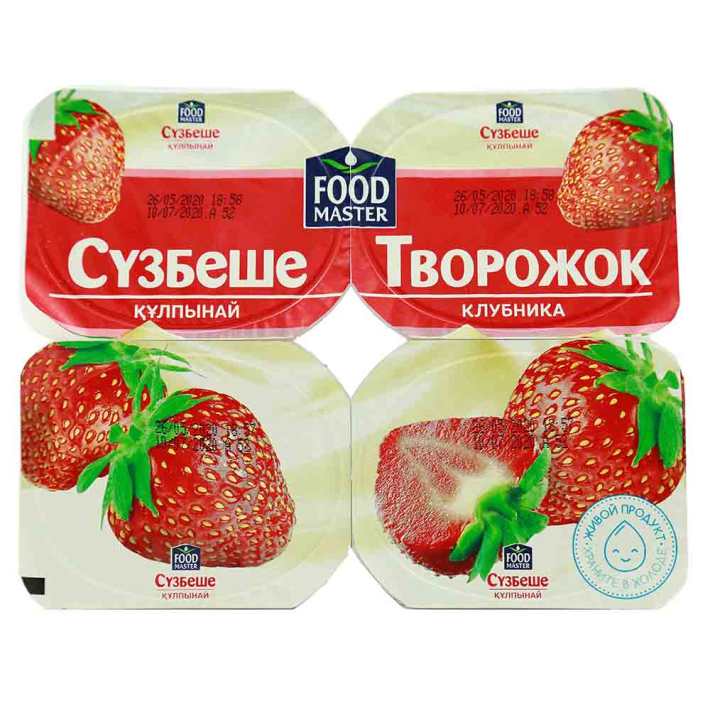 Творожок сузбеше Food Master клубника 4% 100 г