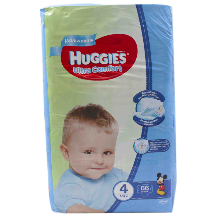 Подгузники Huggies uc mega 66 шт