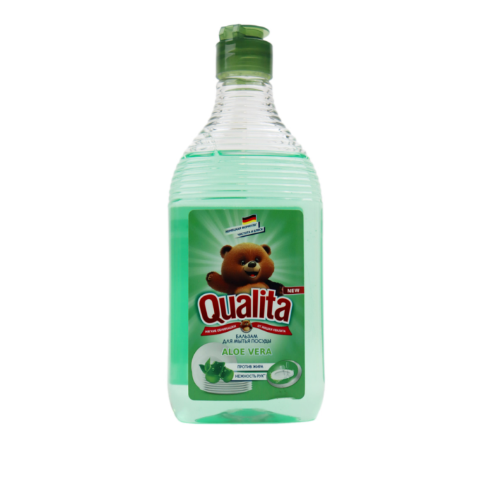 СРЕДСТВО QUALITA Д/МЫТЬЯ ПОСУДЫ GREEN TEA&ALOE ФЛАКОН 500МЛ