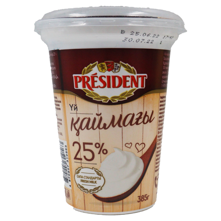 Сметана President домашняя 25% 385 г