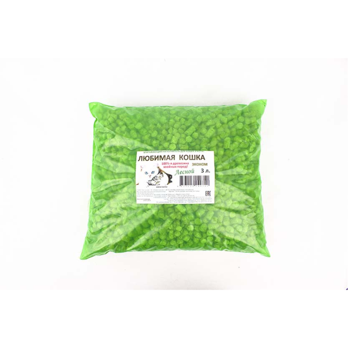 Наполнитель Любимая кошка лесная эконом 3л