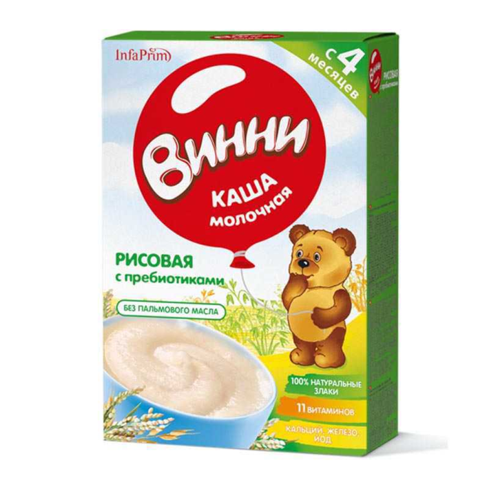 Каша Винни молочная рисовая 200 г