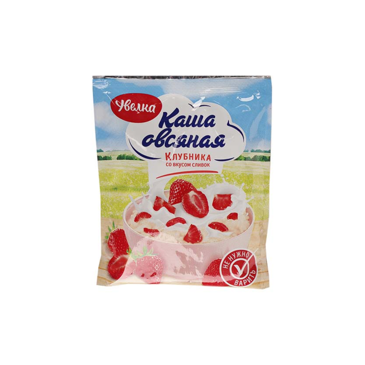 Каша Увелка овсянка с клубника со вкус сливок 40 г