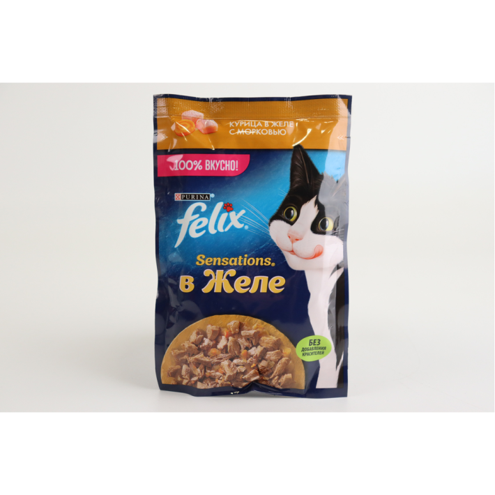 КОРМ ДЛЯ КОШЕК FELIX SENSATIONS ЖЕЛЕ КУР МОРК 75ГР