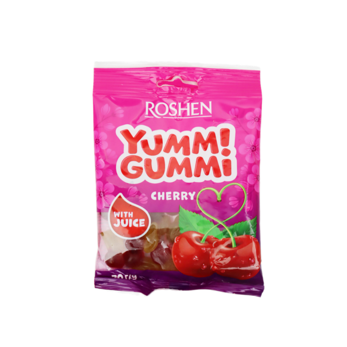 ЖЕЛЕЙНЫЕ КОНФЕТЫ YUMMI GUMMI CHERRY 70ГР 22ШТ