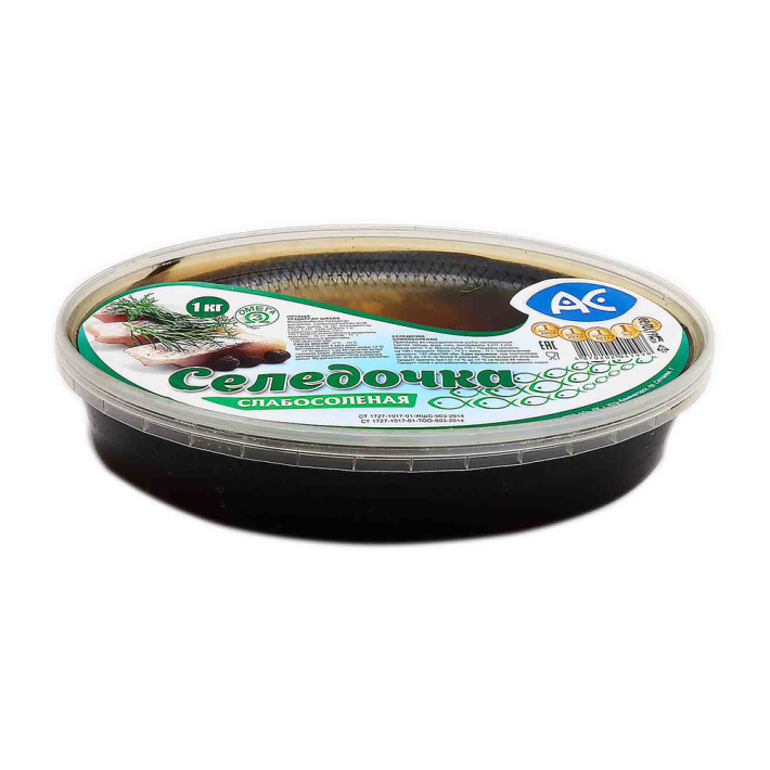 Сельдь Ас слабосоленая пресервы 1кг