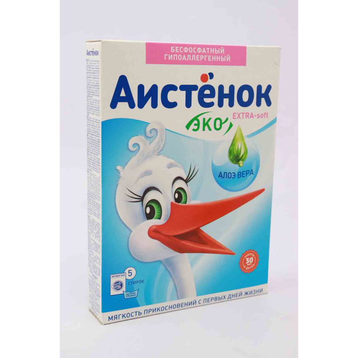 ПОРОШОК СТИРАЛЬНЫЙ АИСТЕНОК ГИПЕРАЛЕРГЕН SOFT АЛОЭ-ВЕРА 400ГР
