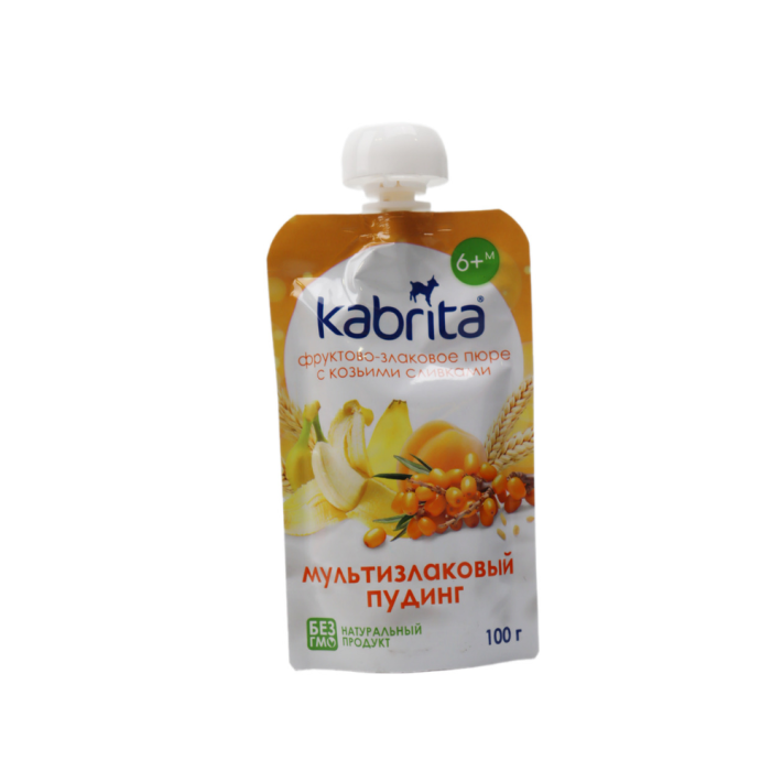 ПЮРЕ KABRITA С КОЗЬИМИ СЛИВКАМИ ПУДИНГ Д/ДЕТЕЙ С 6МЕС 100ГР ПАУЧ