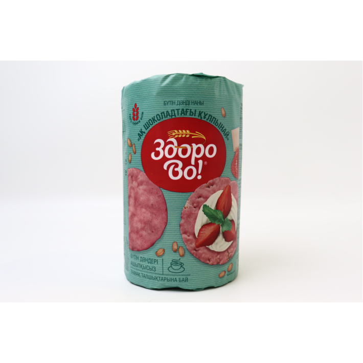 ХЛЕБЦЫ ЦЕЛЬНОЗЕРНОВЫЕ ЗДОРОВО! КЛУБНИКА В БЕЛ ШОКОЛАДЕ 200ГР