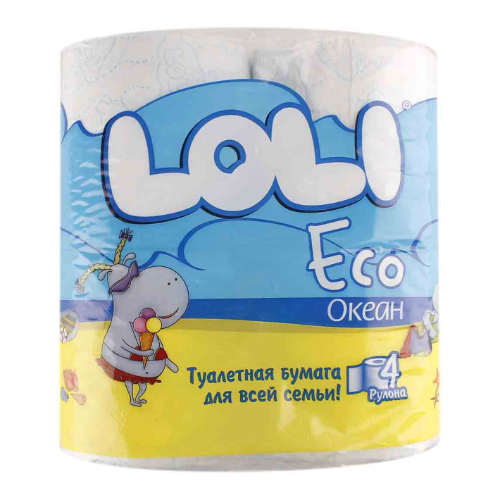 Бумага туалетная Loli eco океан аромат 4 шт