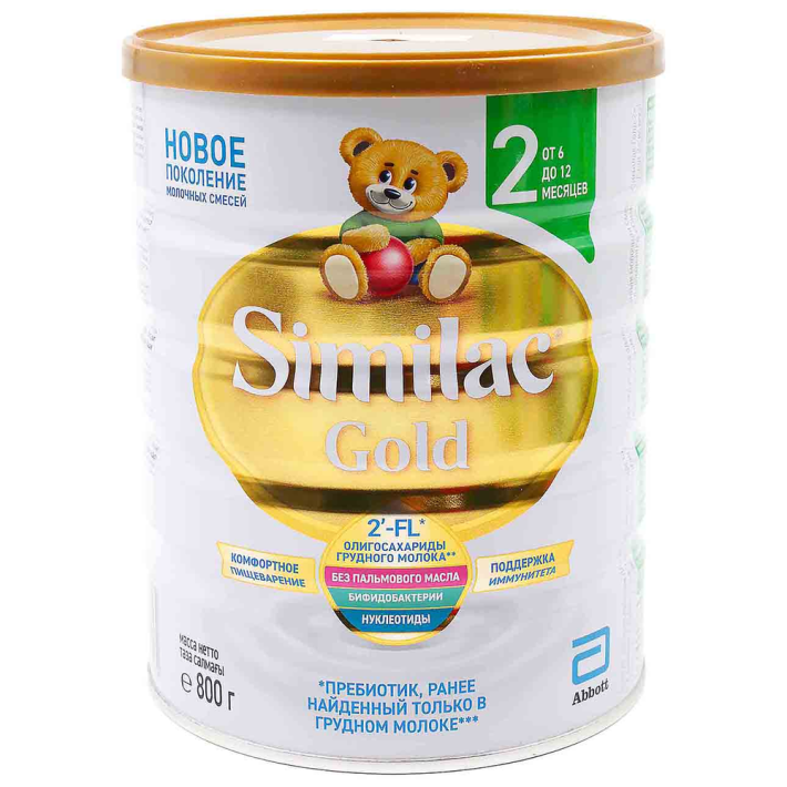 Смесь Similac голд детский 2 от 6 до 12 месяцев 800 г