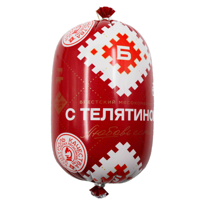 КОЛБАСА БРЕСТСКАЯ С ТЕЛЯТИНОЙ П/К В/С 650ГР