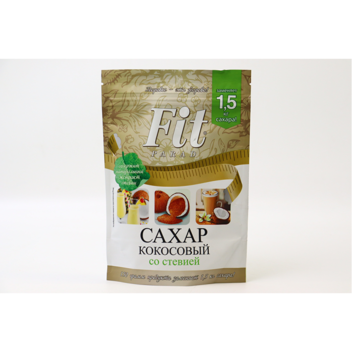 САХАР КОКОСОВЫЙ СО СТЕВИЕЙ FITPARAD ДОЙПАК 150ГР