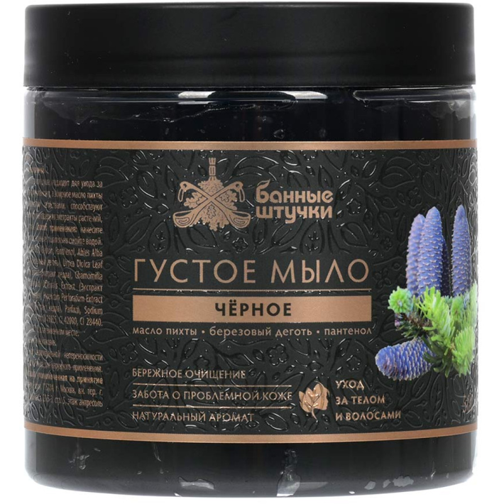 МЫЛО ПРОФИТ БАННЫЕ ШТУЧКИ ГУСТОЕ ЧЕРНОЕ 500 МЛ