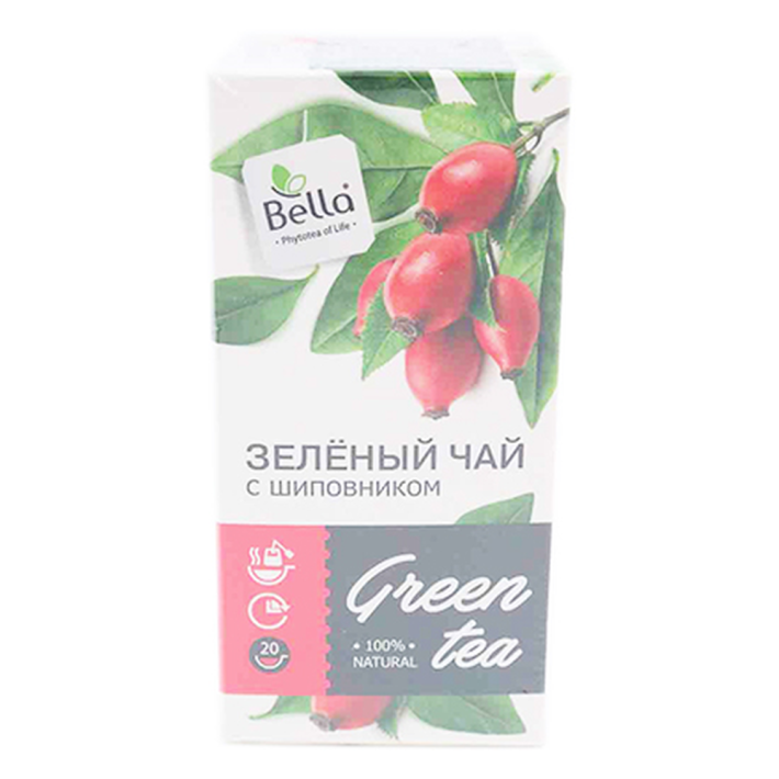 ЧАЙ ЗЕЛЕНЫЙ С ШИПОВНИКОМ BELLA