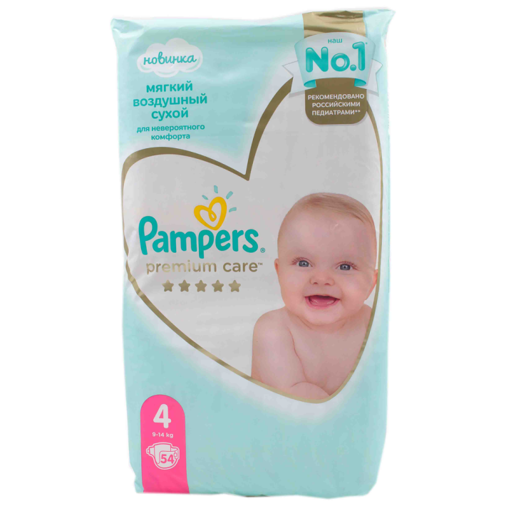 Подгузники Pampers premium care maxi 54 шт