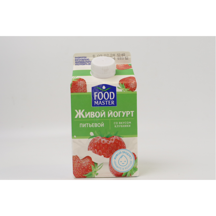 Йогурт Food Master питьевой клубника 2% 450 г