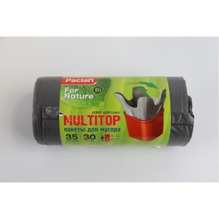PACLAN FOR NATURE MULTITOP МЕШКИ ДЛЯ МУСОРА 35Л 30ШТ